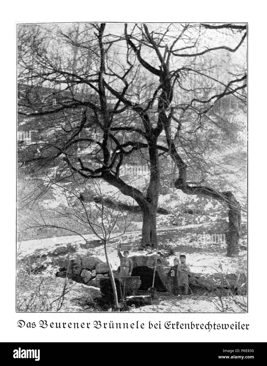 74 Schwabenalb S013A, Beurener Brünnele Erkenbrechtsweiler, K. Sträb Foto Stock