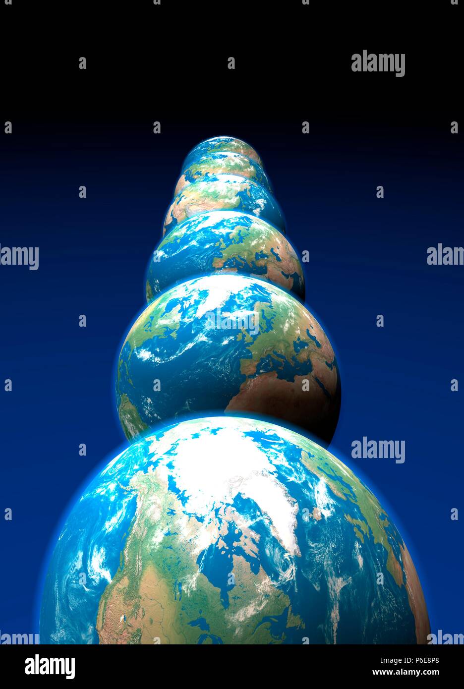 Il pianeta terra, illustrazione. Foto Stock