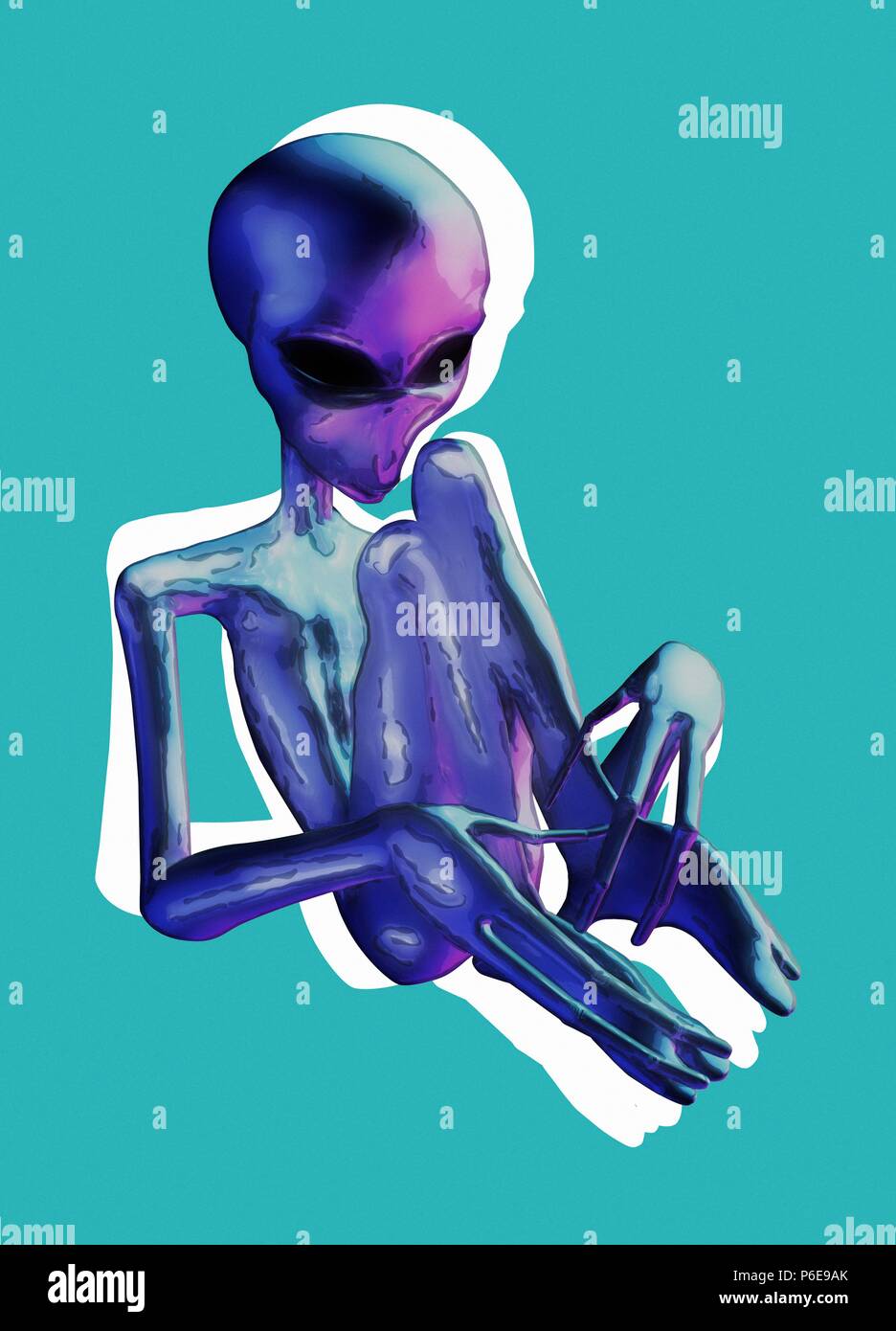 Alien forma di vita, illustrazione. Foto Stock