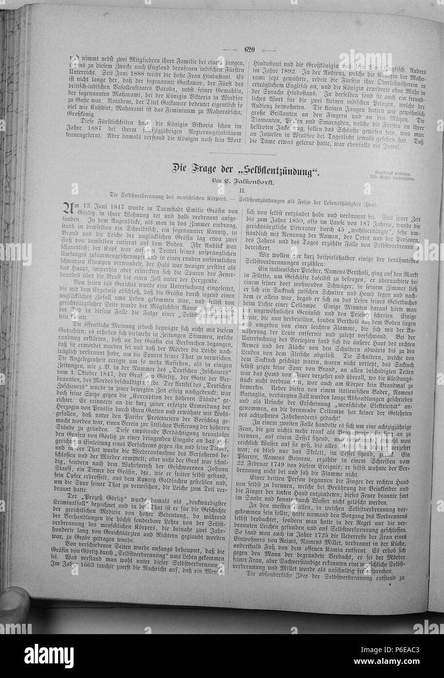 . Die Gartenlaube. Deutsch: Seite 620 aus 'Die Gartenlaube'. Inglese: pagina 620 da ufficiale Die Gartenlaube per 1895. Immagine estratta (eventuale): File:Die Gartenlaube (1895) b 620.jpg - hi res, 2,5 MB. Deutsch: keine Bildunterschrift inglese: nessuna didascalia . N/A 21 Die Gartenlaube (1895) 620 Foto Stock