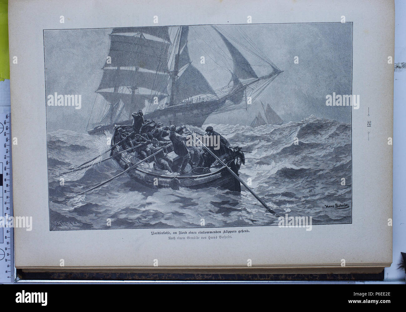 . Die Gartenlaube. Errore di espressione: parola sconosciuta 'Die'. Deutsch: Bildunterschrift: "Nordseelotse, an Bord eines einkommenden Klippers gehend. Nach einem Gemälde von Hans Bohrdt." inglese: didascalia: 'Nordseelotse, an Bord eines einkommenden Klippers gehend. Nach einem Gemälde von Hans Bohrdt." . N/A 25 Die Gartenlaube (1896) 0321 Foto Stock