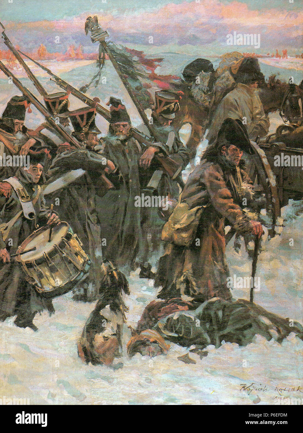 1812, Color Guard . 1896 81 WKossak020 Foto Stock