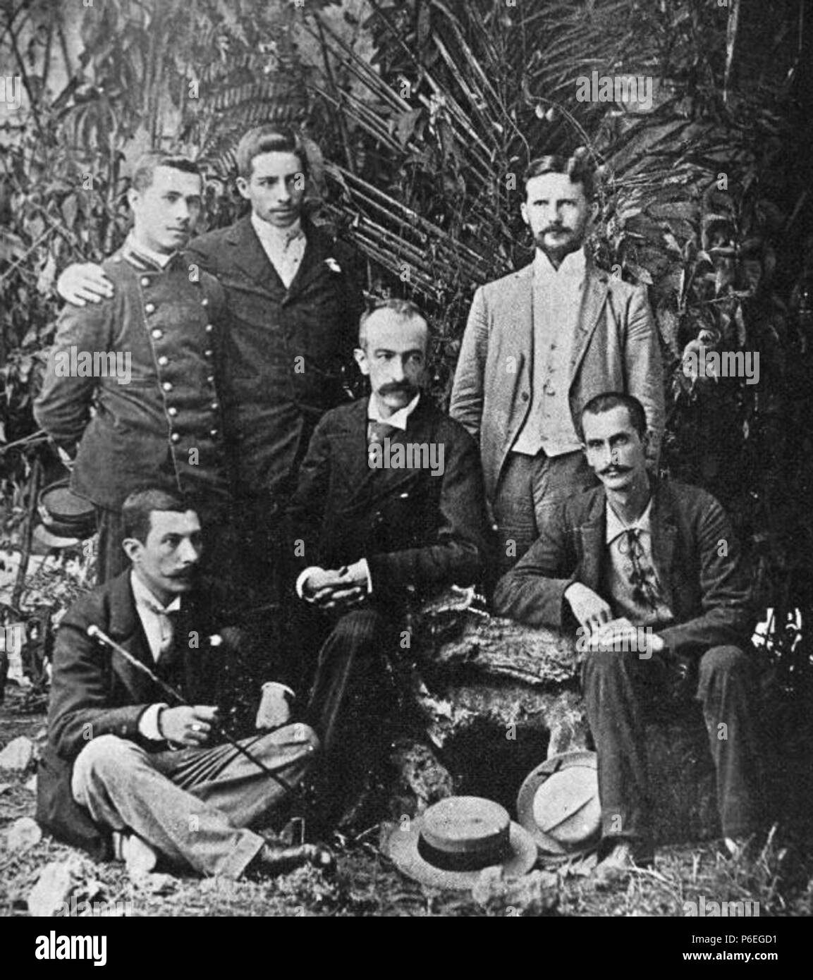 Español: Comisión de Ingenieros para la Demarcación de límites con México. 1897 55 Ingenierosfrontera1896 Foto Stock