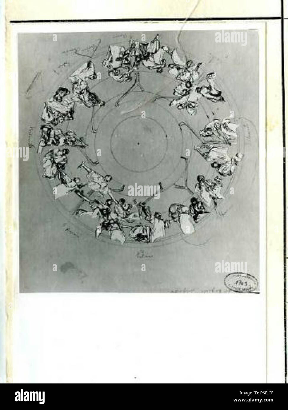 . Eština: Studie stropu pro Primátorskou sí Obecního domu circa 1910 6 Autor Alfons Mucha 24.7.1860-14.7.1939 - Studie stropu pro Primatorskou peccato Obecniho domu Foto Stock