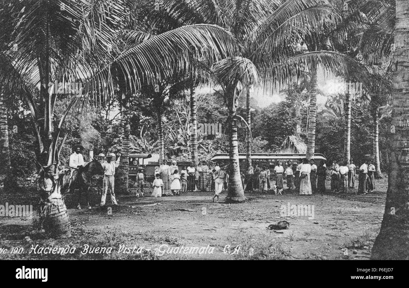 Español: Ferrocarril en Guatemala . 1910 6 Azucar19001 Foto Stock