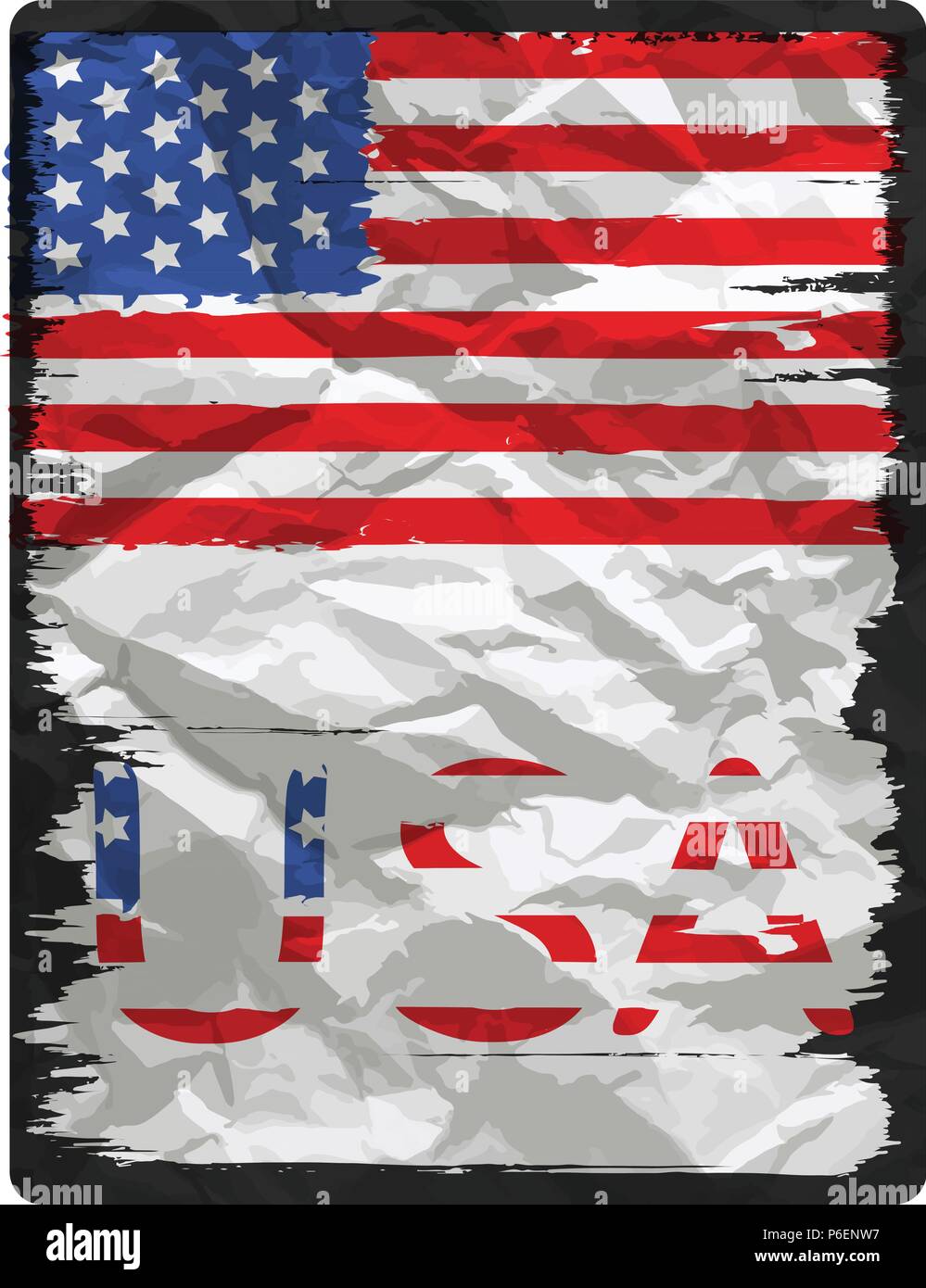 Bandiera americana design poster Illustrazione Vettoriale