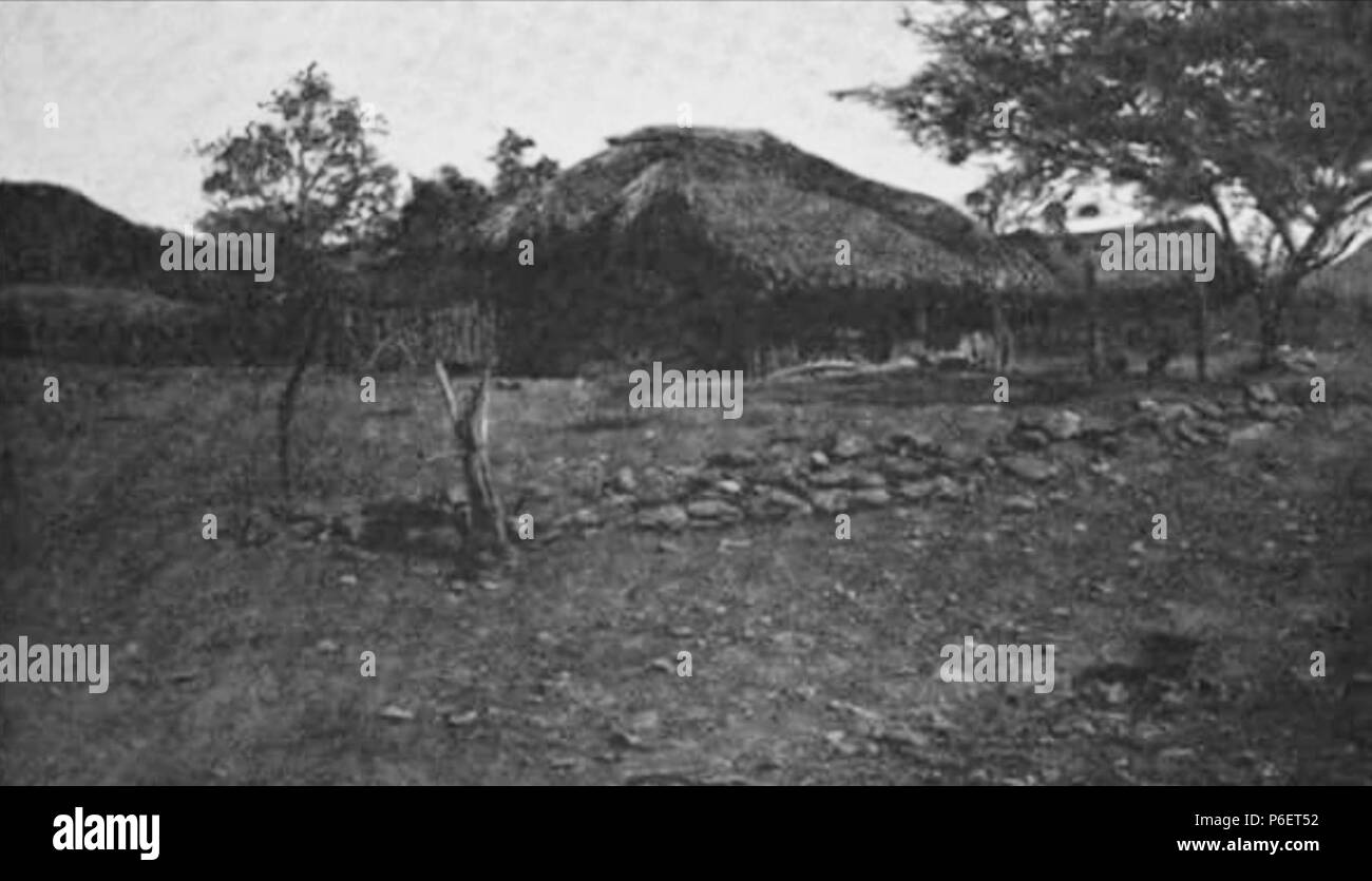 Español: El Manzanal a orillas del Río Motagua, Guatemala. Publicada en 1897 . 1897 6 AufAltenWegebMexicoGuatemala 1897 Manzanal Motagua Foto Stock