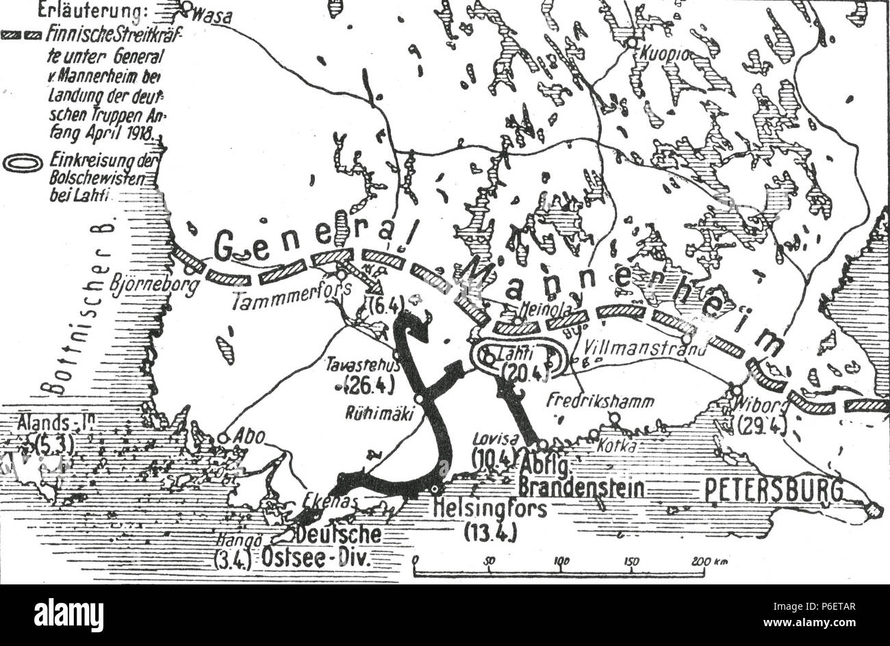 Deutsch: Die Expedition nach Finnland 1918. Il 5 maggio 2016, 14:07:57 43 Finnland Feldzug Foto Stock
