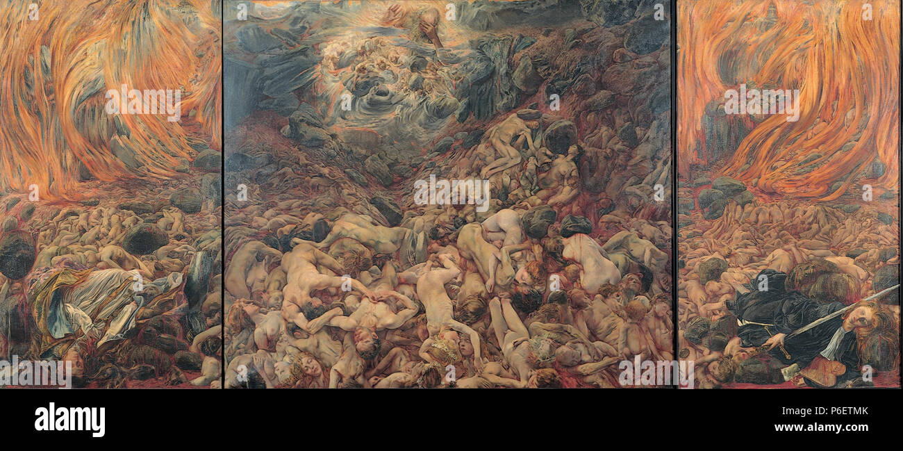 62 Léon Frédéric - Tutte le cose muoiono, ma tutti saranno resuscitati attraverso l amore di Dio - (Inferno) Foto Stock