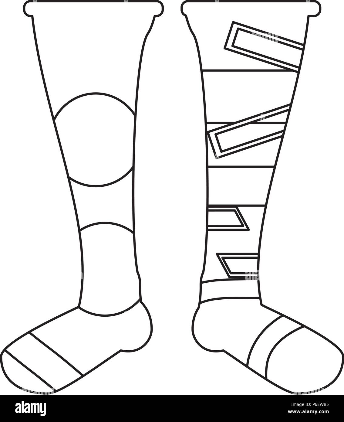 Mondo la sindrome di down giorno icona di calze su fondo bianco, illustrazione vettoriale Illustrazione Vettoriale