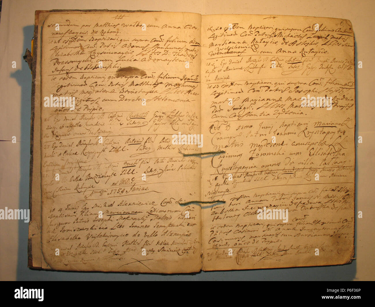 88 Šeduvos RKB 1758-1779 krikšto metrikų knyga 007 Foto Stock