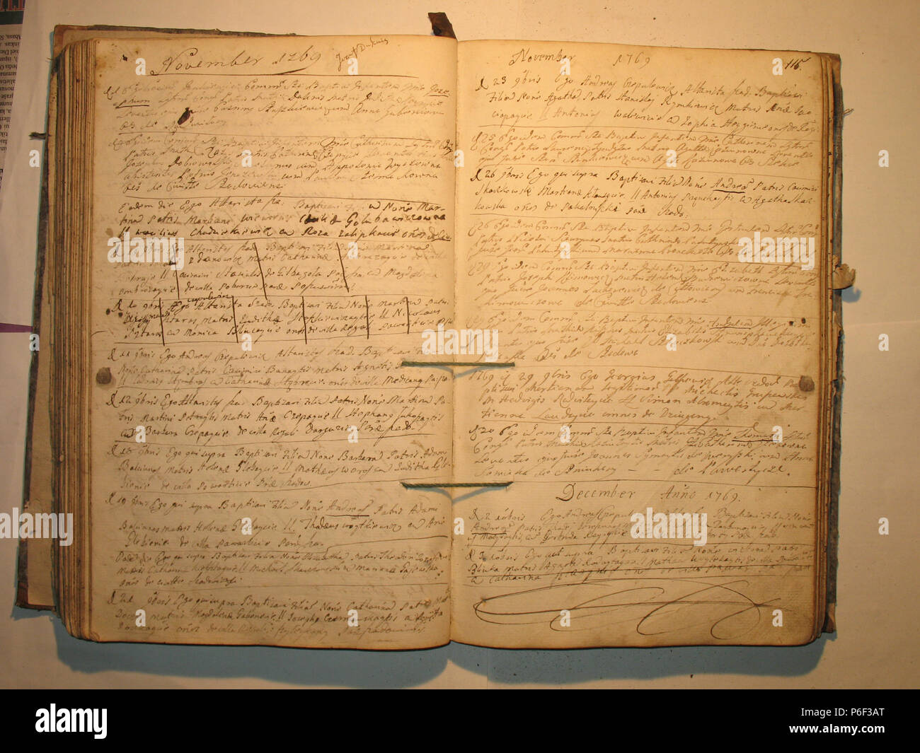 89 Šeduvos RKB 1758-1779 krikšto metrikų knyga 117 Foto Stock