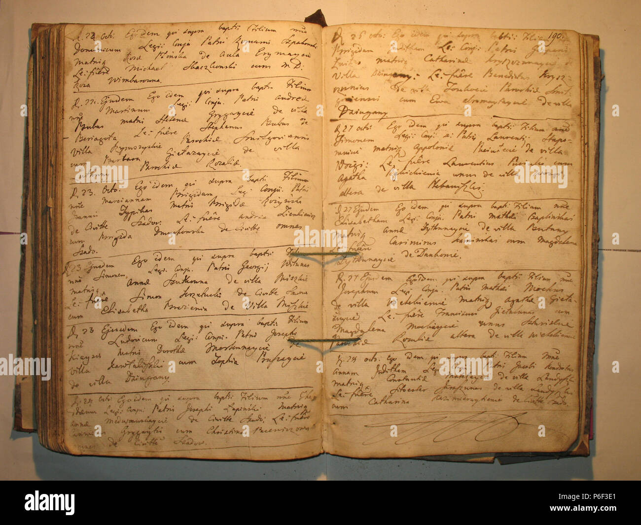 89 Šeduvos RKB 1758-1779 krikšto metrikų knyga 192 Foto Stock