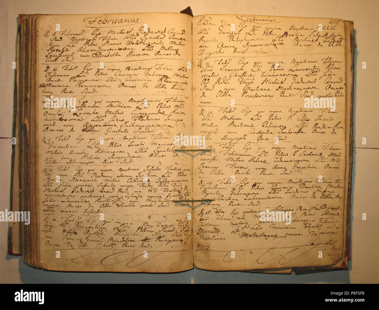 89 Šeduvos RKB 1758-1779 krikšto metrikų knyga 211 Foto Stock