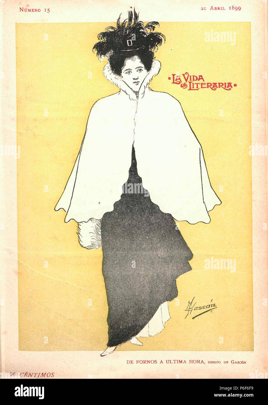 1899-04-20, La Vida Literaria, De Fornos una última hora, Gascón. Foto Stock