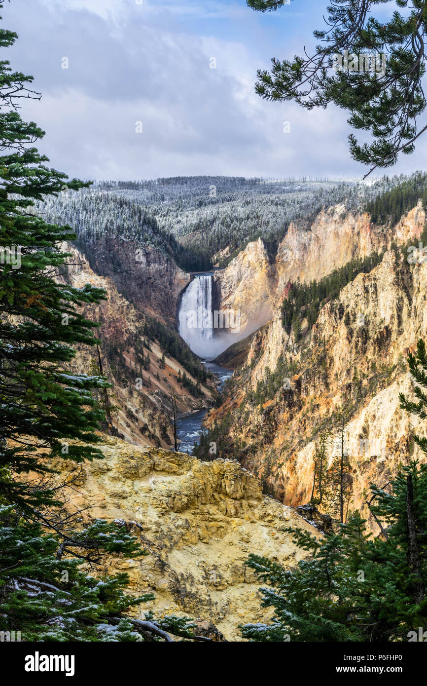 Le cascate inferiori, il Parco Nazionale di Yellowstone Foto Stock
