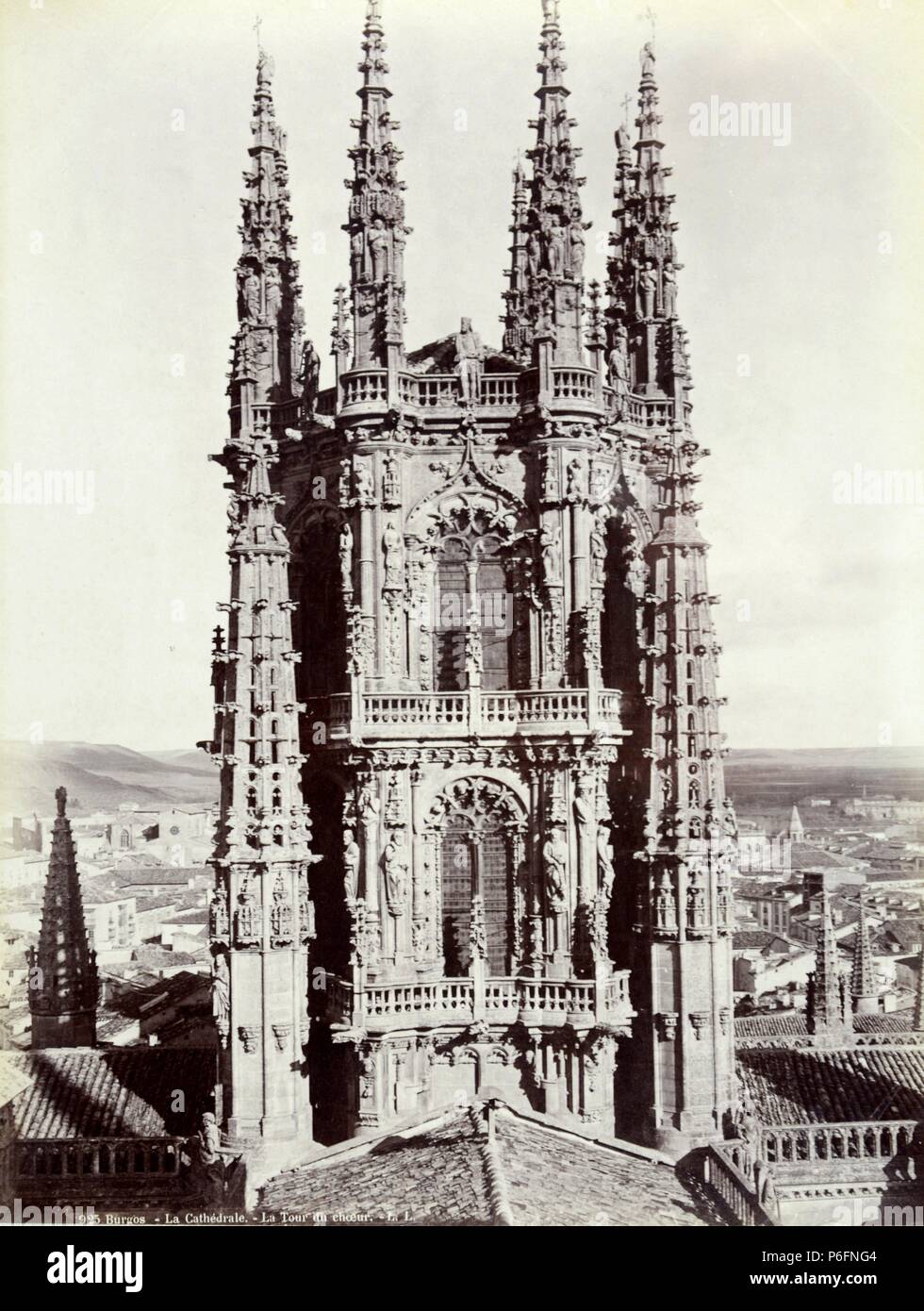 Burgos Catedral, Torre del Crucero. Foto Stock