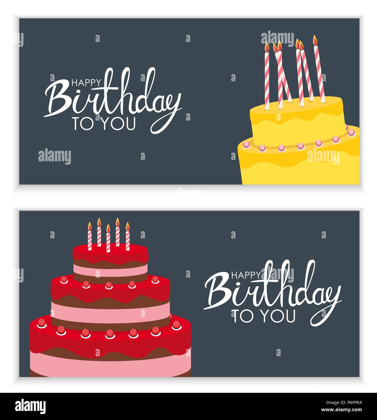 Buon compleanno Poster sfondo con torta. Illustrazione Vettoriale Illustrazione Vettoriale