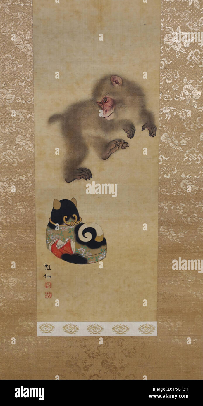 Il Giappone; appendere scorrere; dipinti . Xviii-XIX secolo 67 incontrato 14 76 17 D2 sf Foto Stock