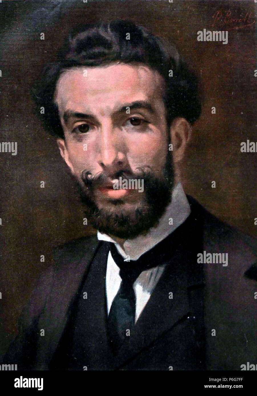 1901, Álbum Salón, Julio Borrell, Pere Borrell (ritagliate). Foto Stock