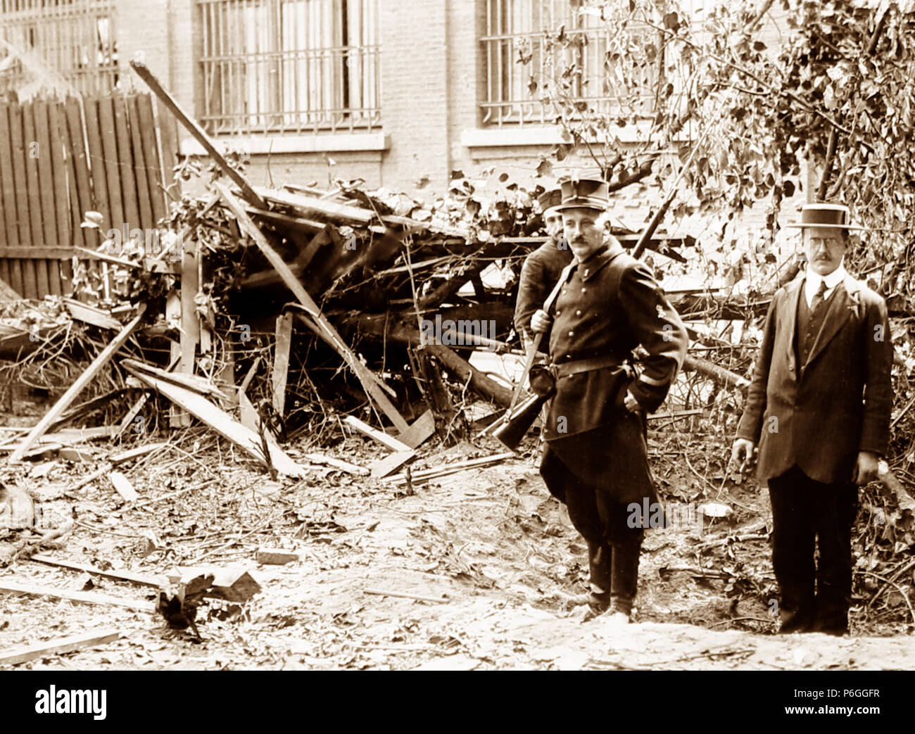 Danni di bomba, Anversa, Belgio, la prima guerra mondiale Foto Stock