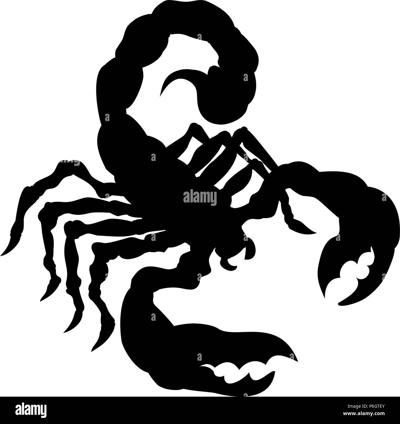 Scorpione Silhouette di animali Illustrazione Vettoriale