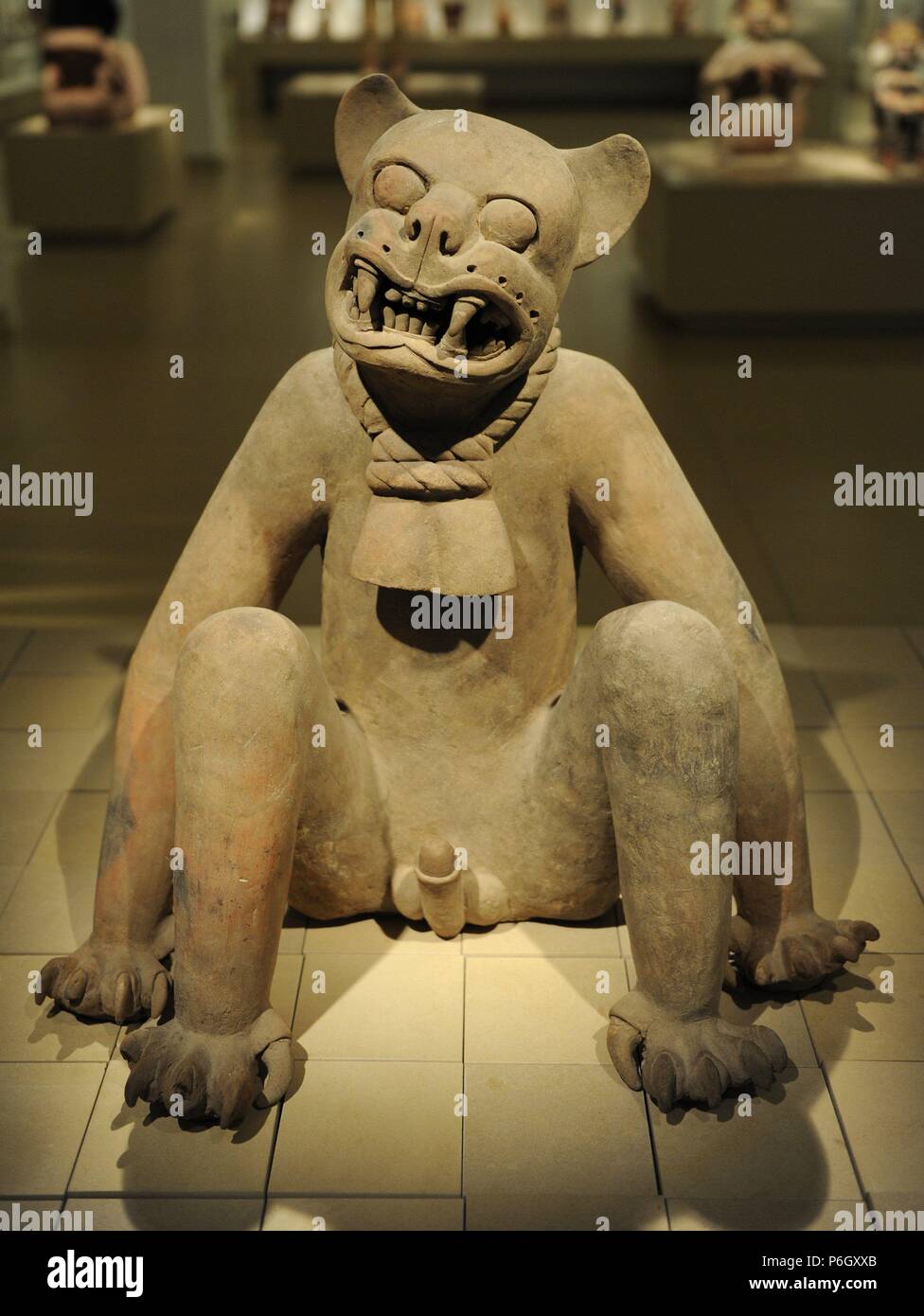 Veracruz classica cultura. Messico. A forma di bruciatore di incenso Jaguar. In terracotta. 600-900. Museo di Israele. Gerusalemme. Foto Stock