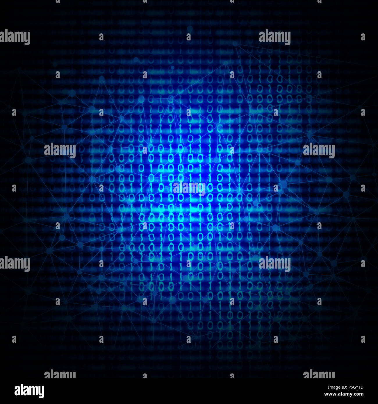 Sfondo astratto con codice binario design Foto Stock