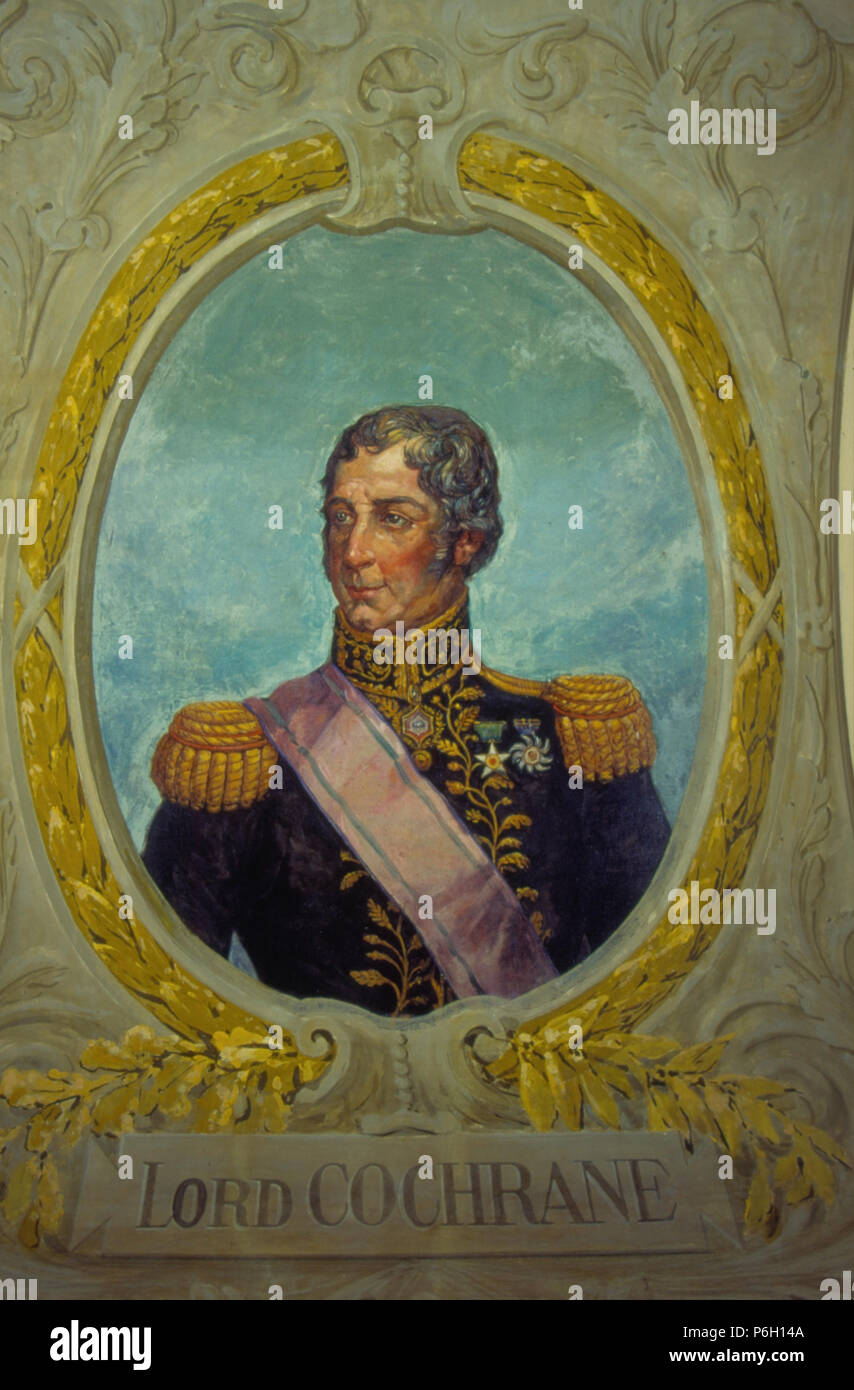 75 Silva, Oscar Pereira da - Retrato de Alexandre Tomás Cochrane (Lord Cochrane) Foto Stock