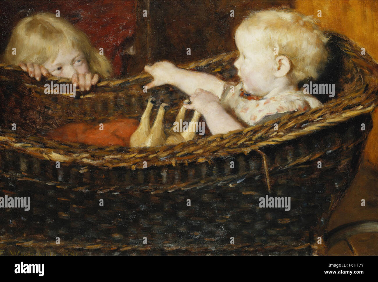 . Bambini che giocano 1891 80 Erik Werenskiold Theodor - i bambini giocando (1891) Foto Stock