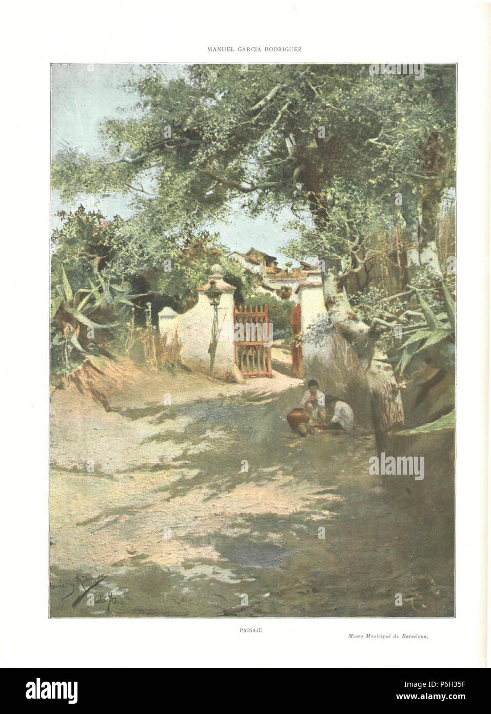 1904, Álbum Salón, Paisaje, Manuel García Rodríguez y. Foto Stock