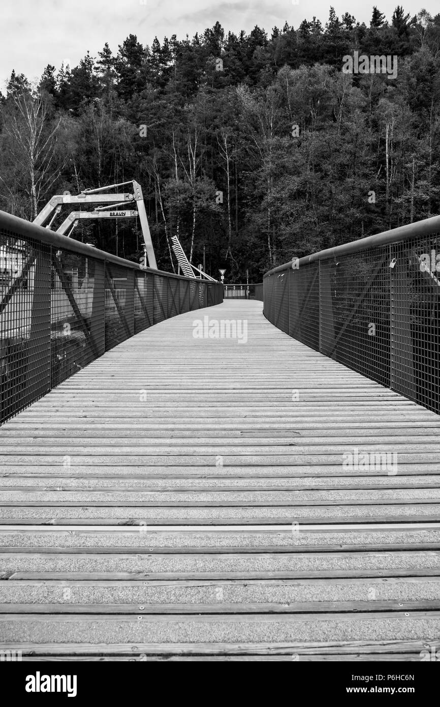 Ponte in bianco e nero Foto Stock
