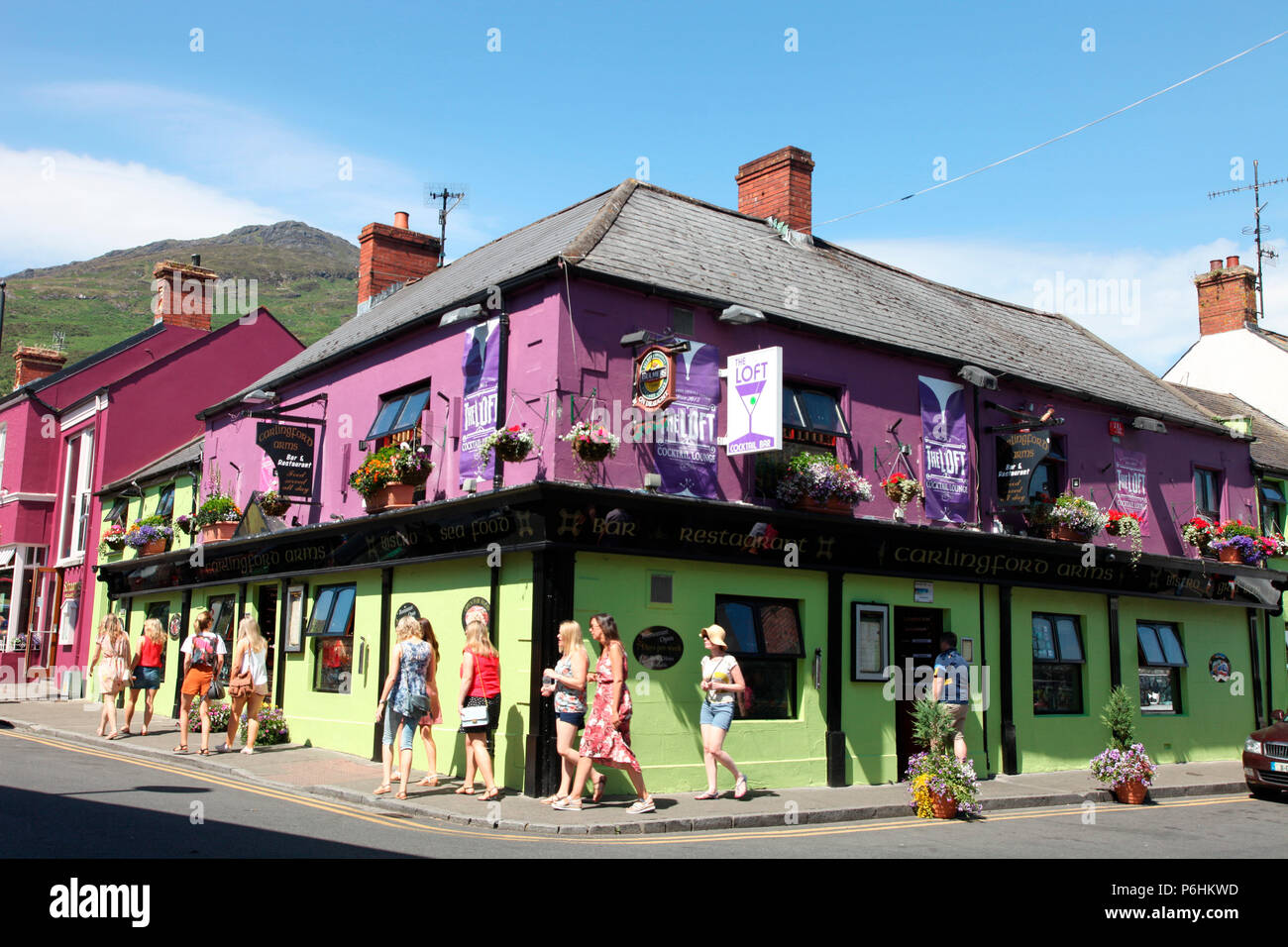 Il Loft, popolare bar e ristorante, Carlingford Foto Stock