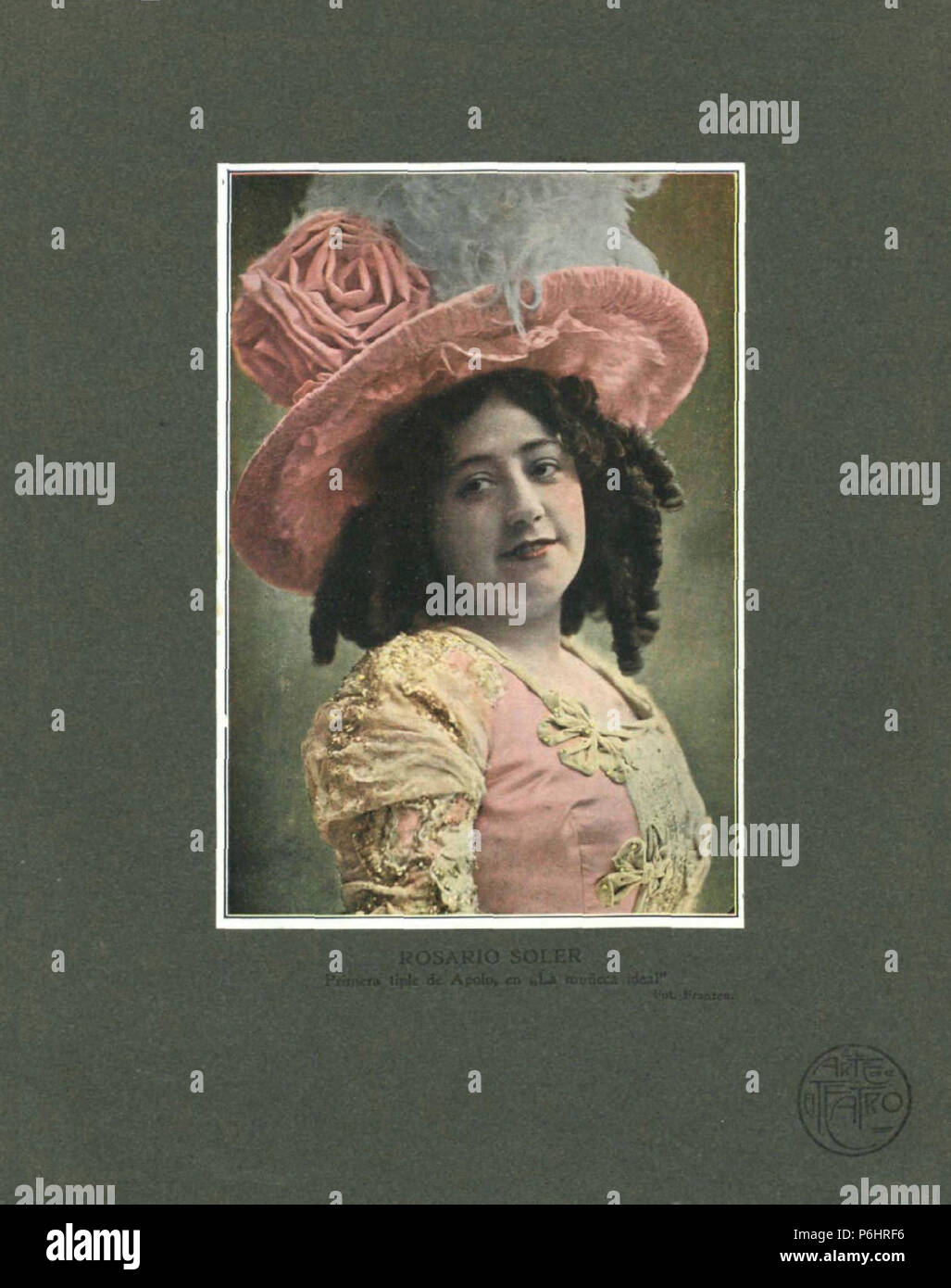 1908-07-15, El arte del teatro, Rosario Soler, Franzen. Foto Stock