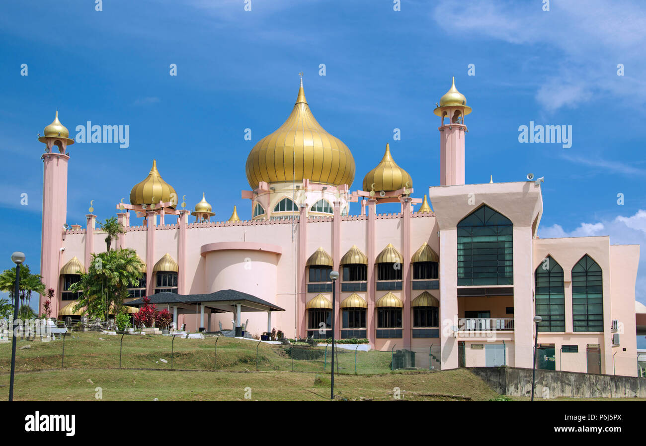 Masjid moschea Bandaraya Kuching Sarawak Malaysia Foto Stock