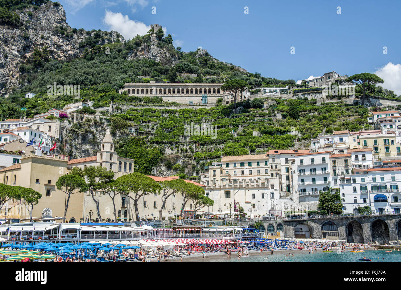 Amalfi sulla Costiera Amalfitana in Italia Foto Stock