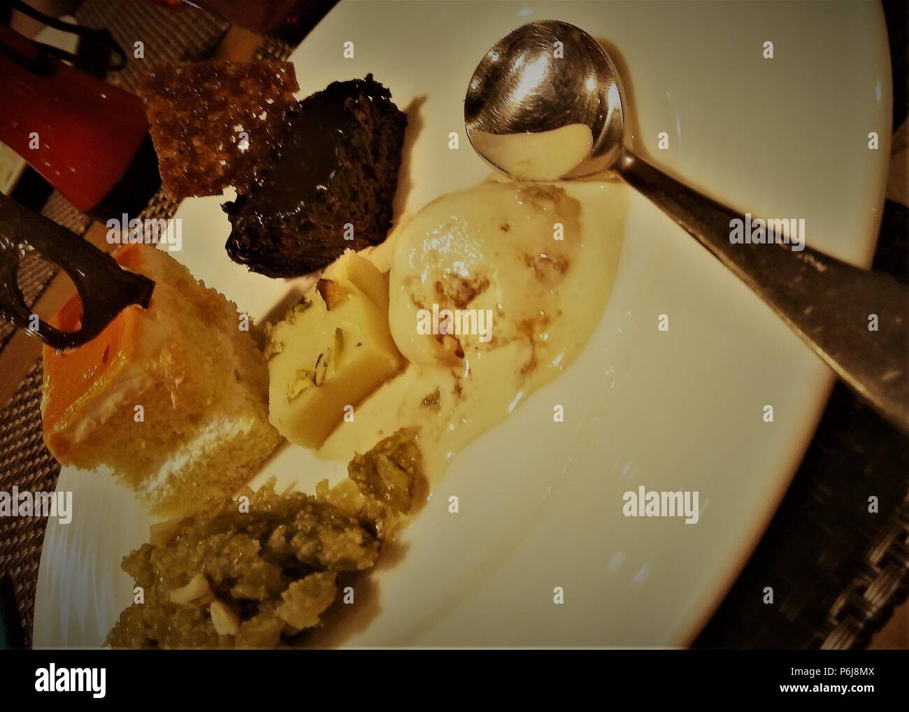 Yummy dolci succulenti dessert deliziosi Foto Stock