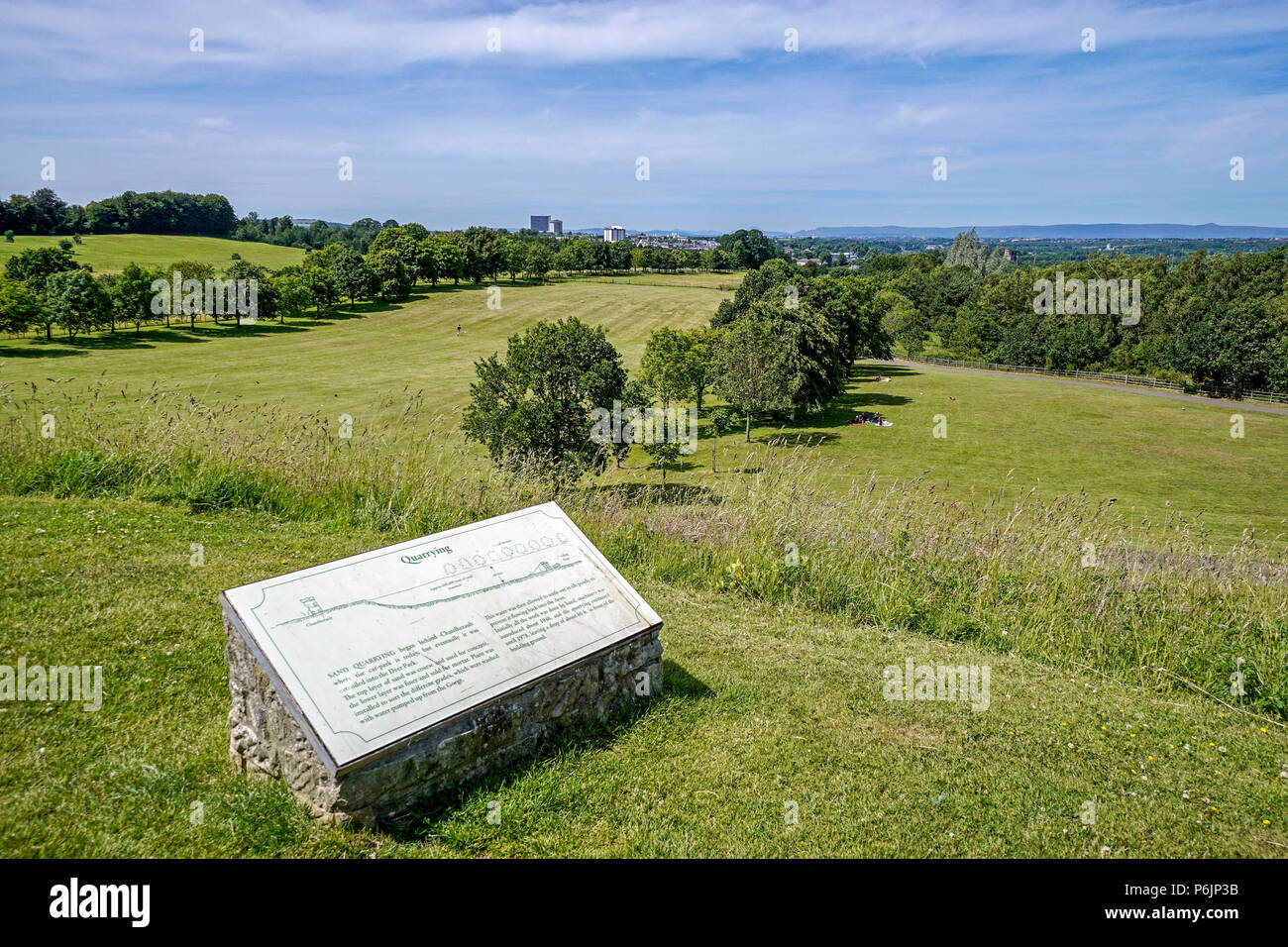 Vista dalla parte anteriore del Chatelherault Station Wagon verso Chatelherault Country Park Ferniegair Hamilton Lanarkshire Regno Unito Scozia Foto Stock