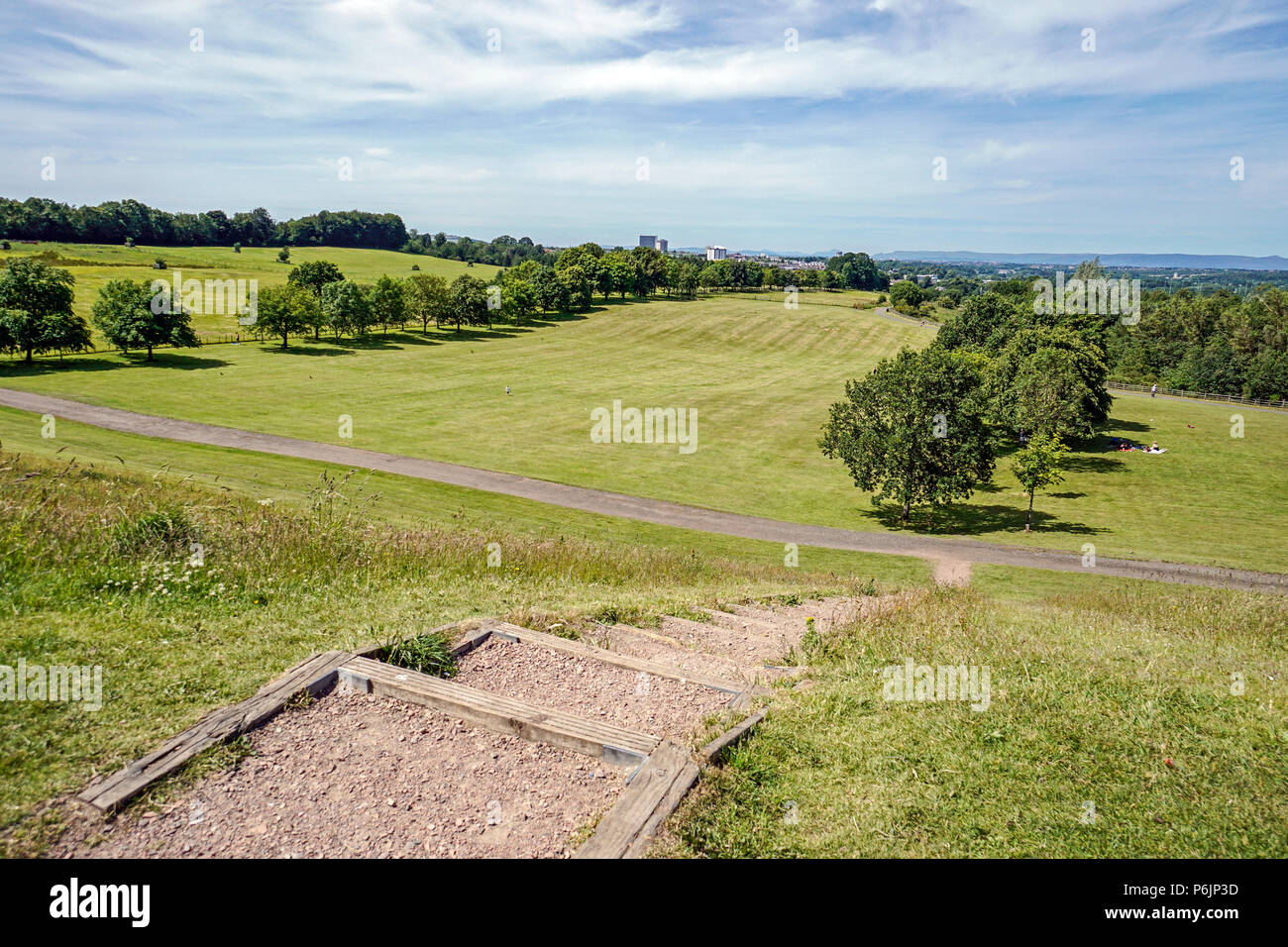Vista dalla parte anteriore del Chatelherault Station Wagon verso Chatelherault Country Park Ferniegair Hamilton Lanarkshire Regno Unito Scozia Foto Stock