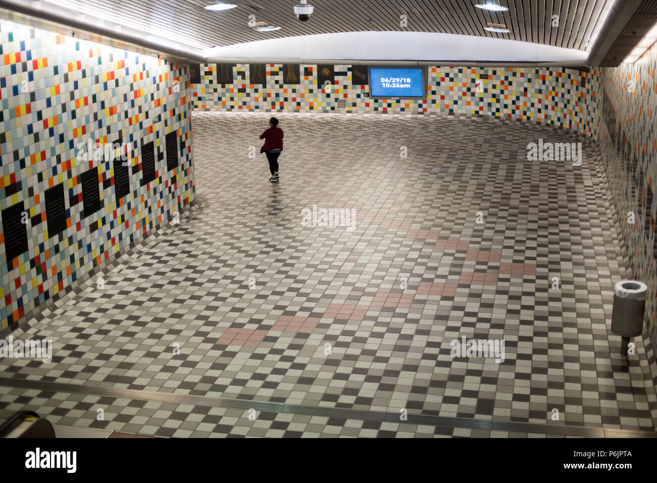 LOS ANGELES, CALIFORNIA - 29 giugno 2018: Hollywood/Western è pesante-ferrovia stazione della metropolitana nella Contea di Los Angeles Metro del sistema ferroviario su Giugno 29, 2018 Foto Stock