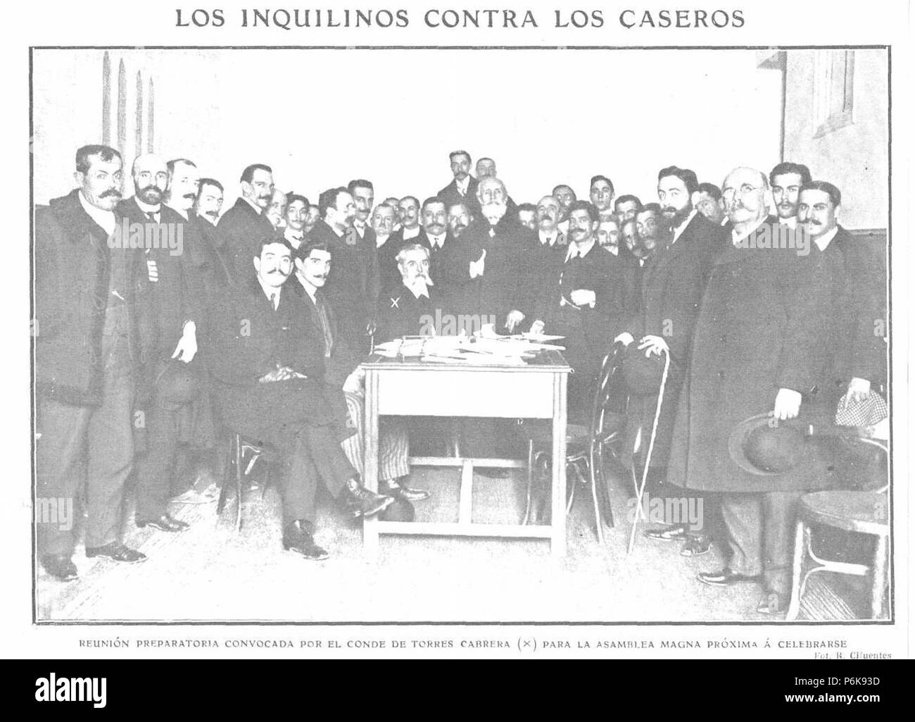 1909-01-20, Actualidades, Los inquilinos contra los caseros, Cifuentes. Foto Stock
