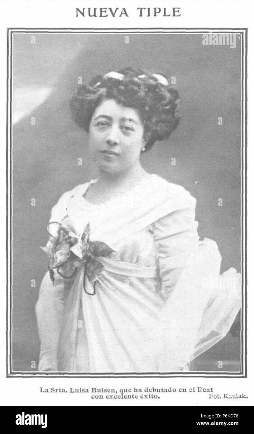 1910-01-10, Actualidades, Luisa Buisen, Kaulak. Foto Stock