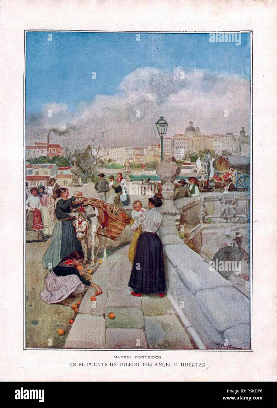1910-12-04, Blanco y Negro, En el puente de Toledo, Ángel D. Huertas. Foto Stock