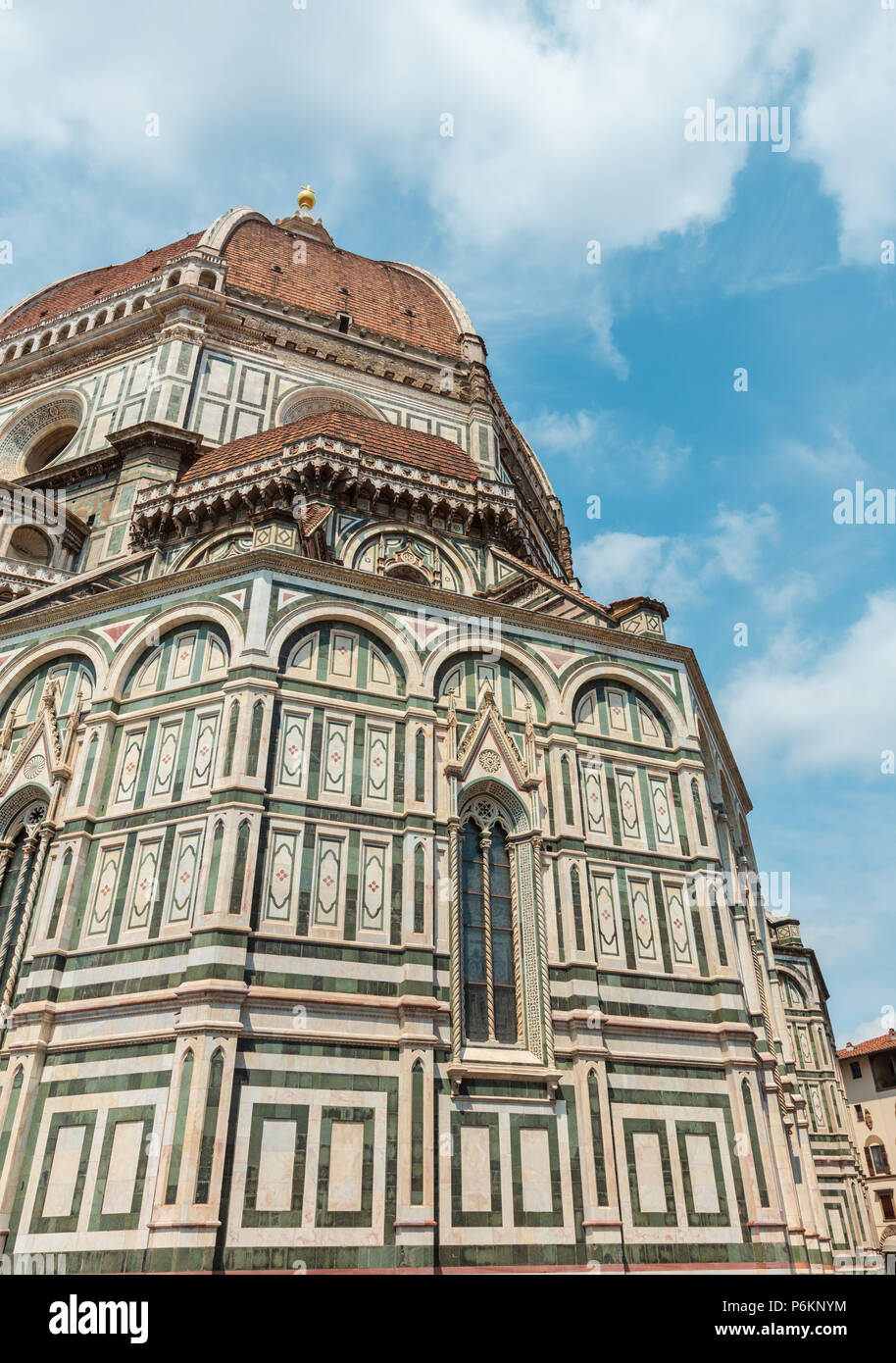 Cattedrale di Santa Maria del Fiore (Duomo di Firenze). Firenze la città capitale della regione Toscana, Italia. La basilica è uno dei più grandi d'Italia chur Foto Stock