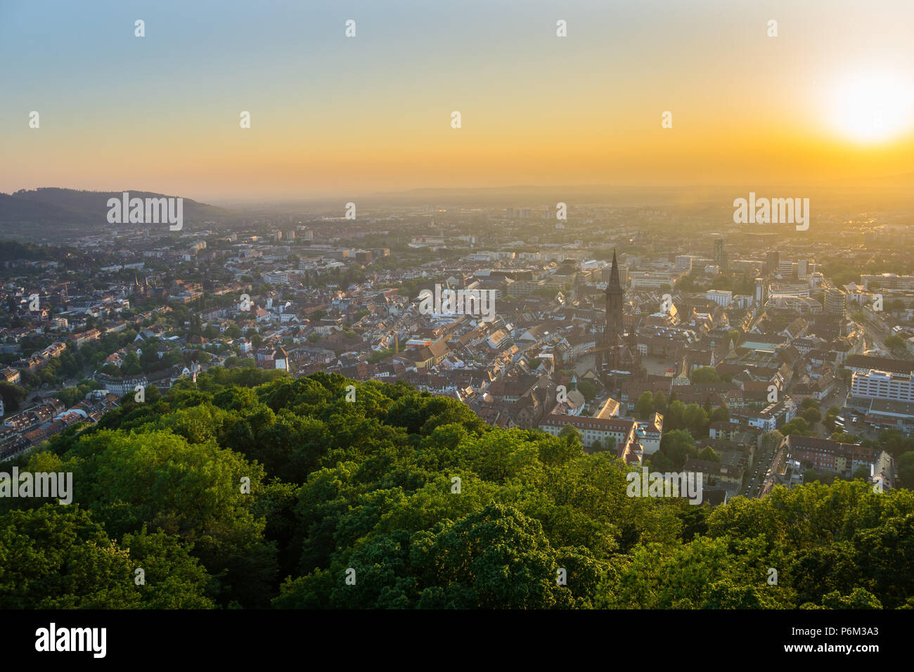 Germania, Freiburg im Breisgau dal di sopra Foto Stock