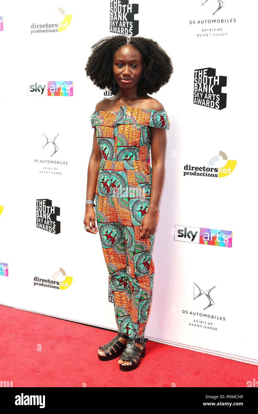 Londra, Regno Unito. 1 Luglio, 2018. Heather Agyepong, South Bank Sky Arts Awards, il Savoy Hotel di Londra, UK, 01 luglio 2018, Foto di Richard Goldschmidt Credito: ricca di oro/Alamy Live News Foto Stock