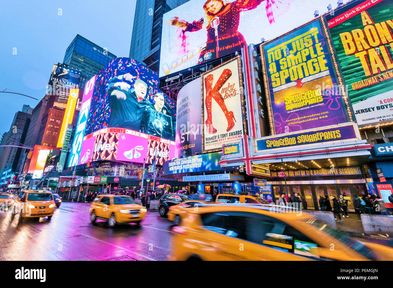 Times Square a New York Manhattan luci di New York City Foto Stock