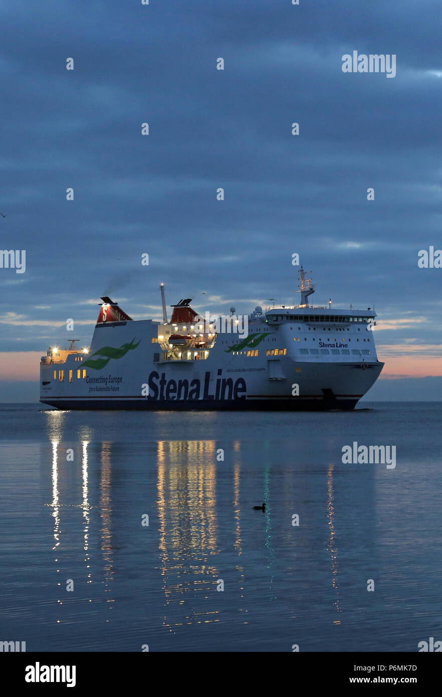 Warnemuende, traghetto della Stena Line sul Mar Baltico Foto Stock