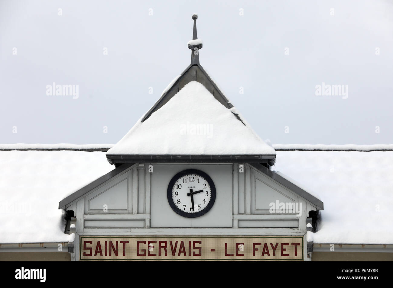 Saint-Gervais. Treno Sation. La Francia. Foto Stock