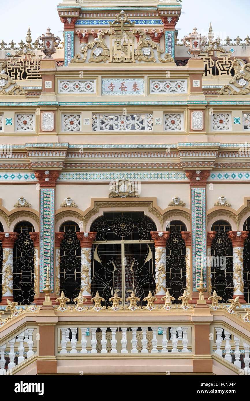 Vinh Trang tempio buddista. My Tho. Il Vietnam. Foto Stock